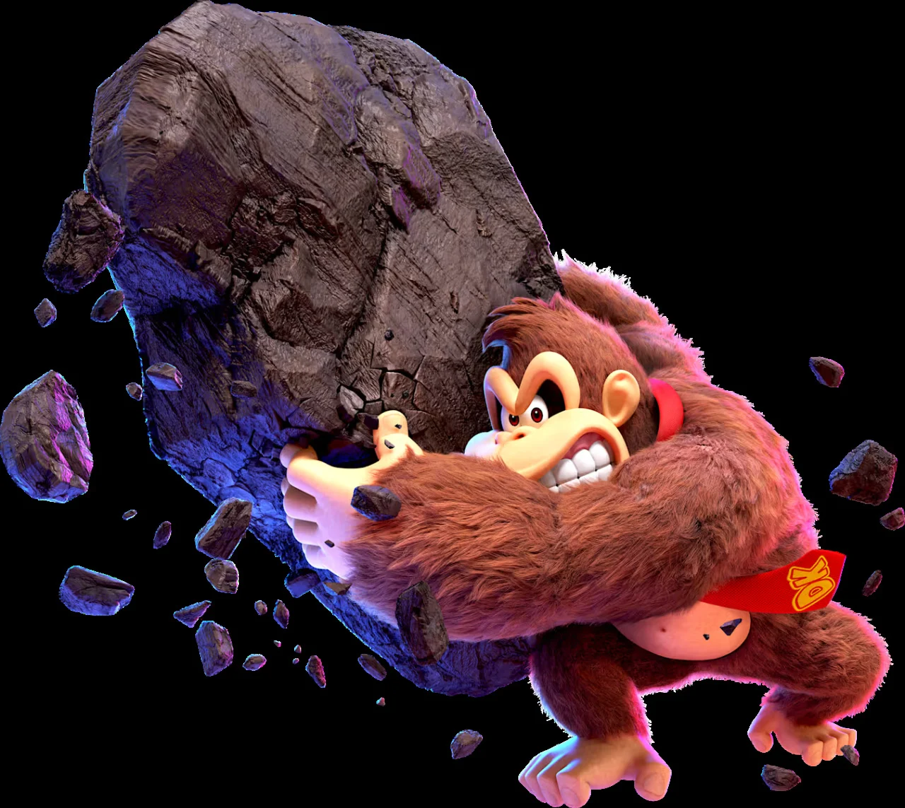 Donkey Kong transforming into different Bananza forms